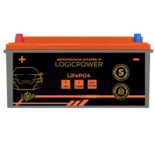 Автомобільний акумулятор Logicpower LiFePO4 BMS 1200 А, 25.6В, 100 Аг (24772)