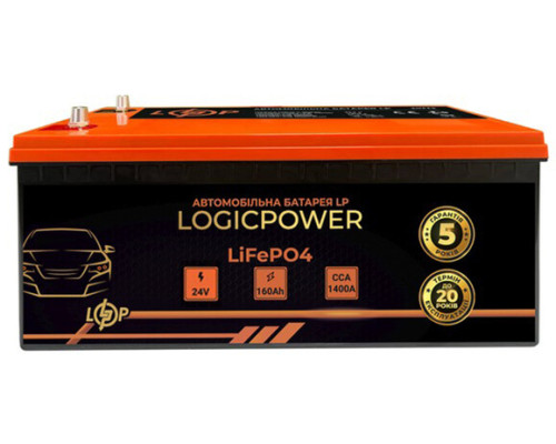 Автомобільний акумулятор Logicpower LiFePO4 BMS 1400 А, 25.6В, 160 Аг (24773)