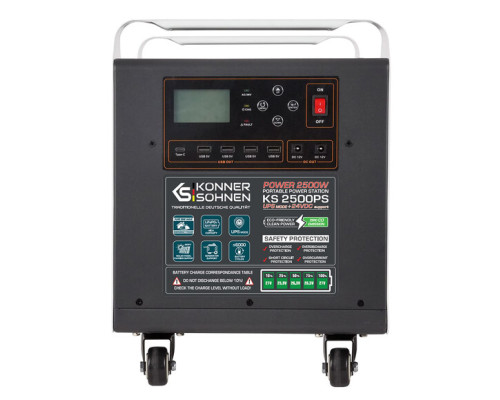 Зарядна станція Konner&Sohnen KS 2500PS (2560 Вт·год / 2500 Вт)