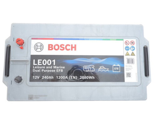 Акумулятор Bosch Dual Purpose EFB 12В, 230 Аг, 1200 A (0 092 LE0 010)