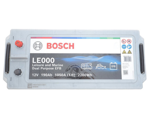 Акумулятор Bosch Dual Purpose EFB 12В, 190 Аг, 1050 A (0092 LE0 000)