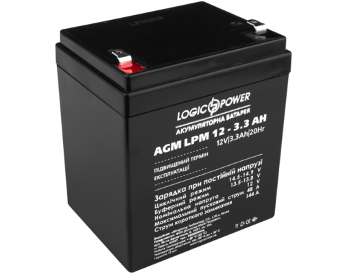 Акумулятор Logicpower AGM LPM 12 - 3.3 AH