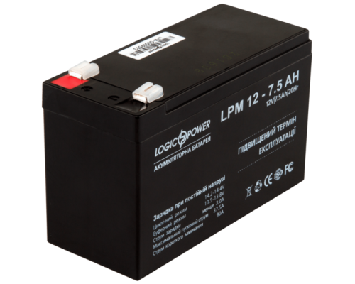 Акумулятор Logicpower AGM LPM 12 - 7,5 AH
