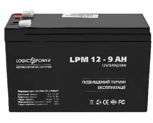 Акумулятор Logicpower AGM LPM 12 - 9.0 AH
