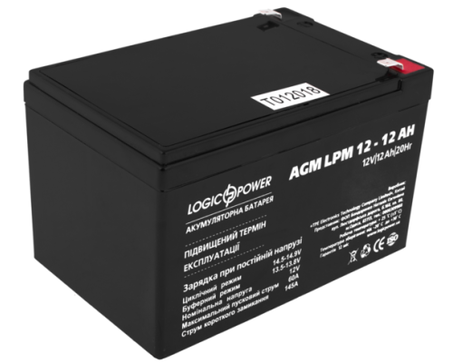 Акумулятор Logicpower AGM LPM 12 - 12 AH