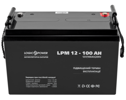 Акумулятор Logicpower AGM LPM 12 - 100 AH