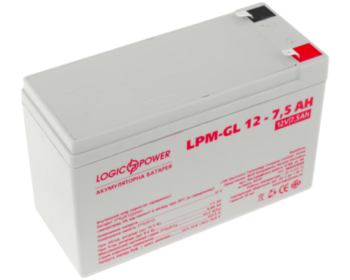 Акумулятор гелевий Logicpower LPM-GL 12 - 7,5 AH