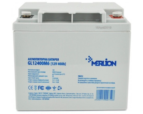 Акумуляторна батарея MERLION GL12400M6 (752)