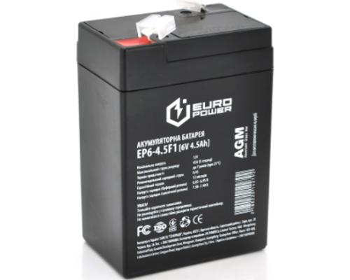 Акумуляторна батарея EUROPOWER AGM EP6-4.5F1 (14279)