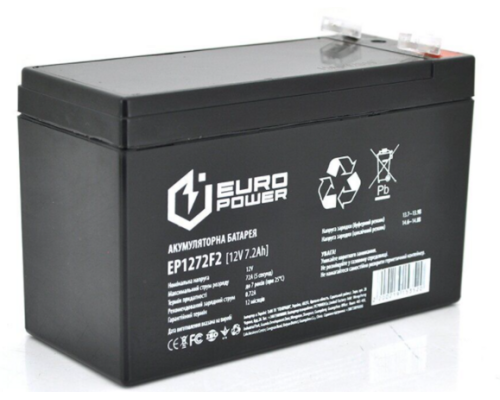 Акумуляторна батарея EUROPOWER AGM EP12-7.2F2 (15352)