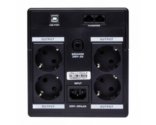 Лінійно-інтерактивне ДБЖ Logicpower LPM-U1100VA-P (770 Вт)