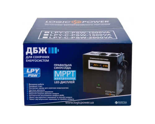 ДБЖ з правильною синусоїдою LogicPower LPY-С-PSW-2000VA (1400 Вт) MPPT 24V