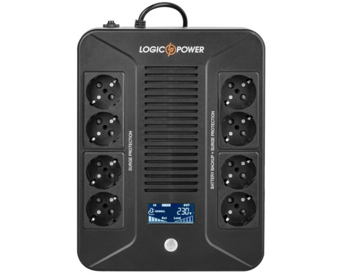 Джерело безперебійного живлення LogicPower LP-850VA-8PS (480 Вт) (LP17021)
