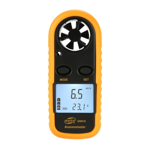 Цифровой анемометр 0,1-30м/с, -10-45°C BENETECH GM816 Цифровой анемометр 0,1-30м/с, -10-45°C BENETECH GM816