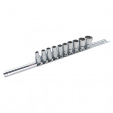 Набор головок 12-гр. 1/4" дюймових 10ед.  (на планке)  TOPTUL GAAQ0810D-12