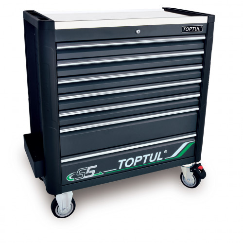 Тележка с инструментом (BUMPER SERIES) 7 секций 413ед. серый TOPTUL GE-41330 Тележка с инструментом (BUMPER SERIES) 7 секций 413ед. серый TOPTUL GE-41330