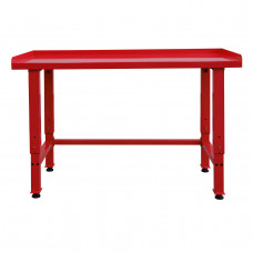 Верстак стальной профессиональный с регулирумой высотй, нескользящий мат на рабочем столе 1524x635x927-1067 мм