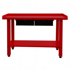 Верстак стальной профессиональный с выдвижными ящиками и нижней полкой, нескользящий мат на рабочем столе