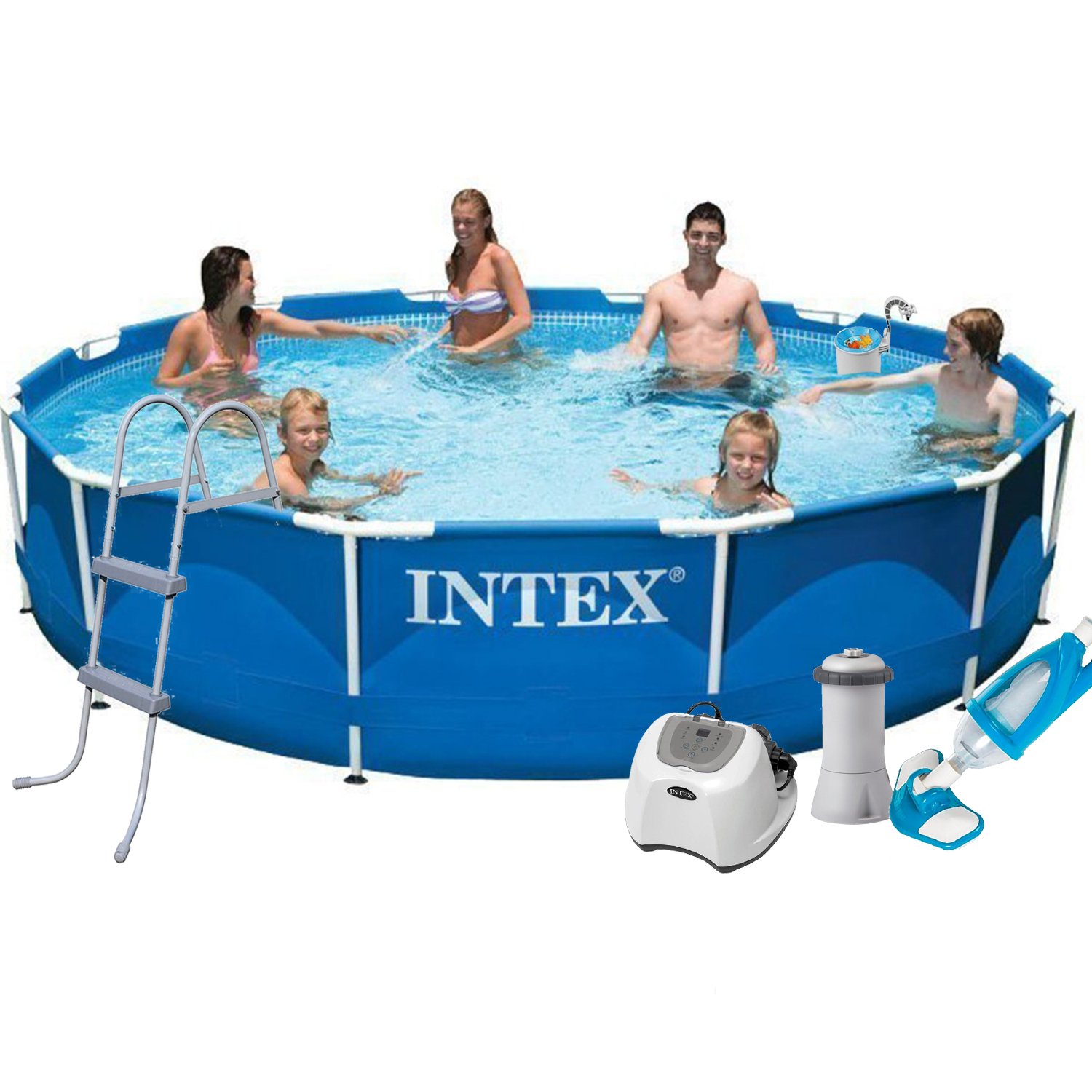 Бассейн интекс. Intex Metal frame 28202/56999. Бассейн Intex Metal frame 28202/56999. Каркасный бассейн Intex 28212. Бассейн каркасный Intex 28212 (366х76см) + насос-фильтр.